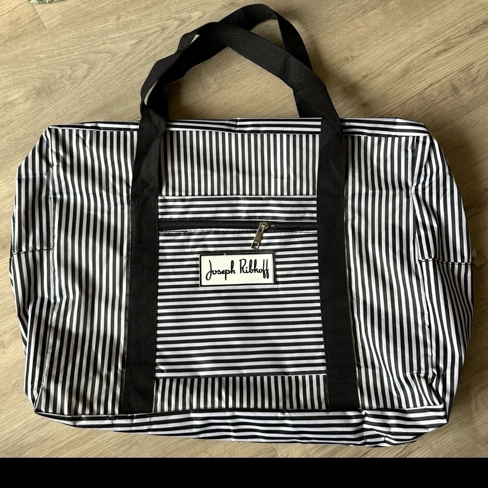 Joseph Ribkoff Black and White Striped Bag